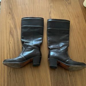 Genuine leather Frye boots. Brown